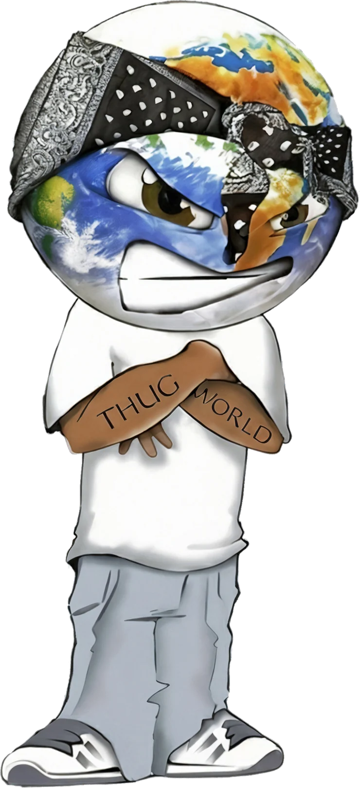 Grimmy, the original Thug World globe character